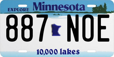 MN license plate 887NOE