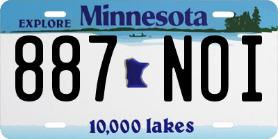MN license plate 887NOI