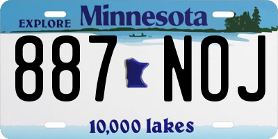 MN license plate 887NOJ