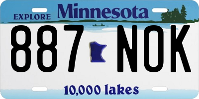 MN license plate 887NOK