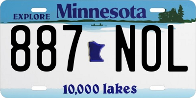 MN license plate 887NOL