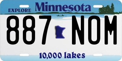 MN license plate 887NOM