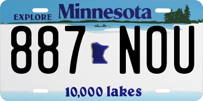 MN license plate 887NOU