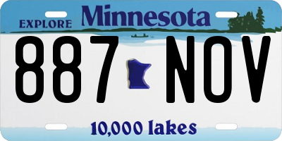 MN license plate 887NOV