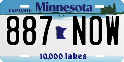 MN license plate 887NOW