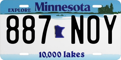 MN license plate 887NOY