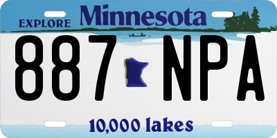 MN license plate 887NPA