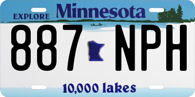 MN license plate 887NPH