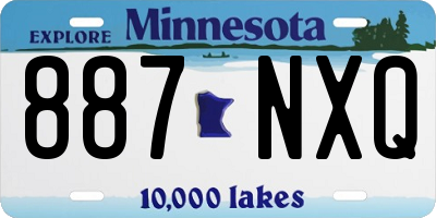 MN license plate 887NXQ