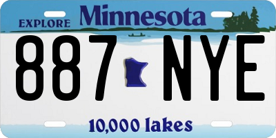 MN license plate 887NYE