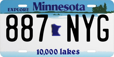 MN license plate 887NYG