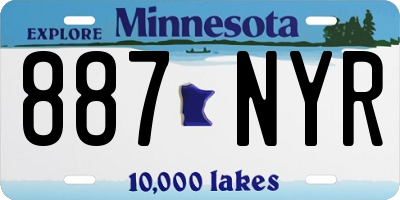 MN license plate 887NYR