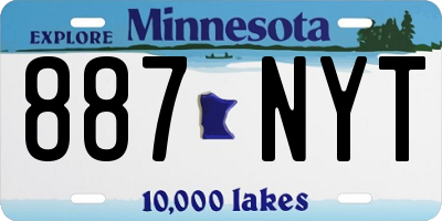 MN license plate 887NYT