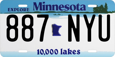 MN license plate 887NYU