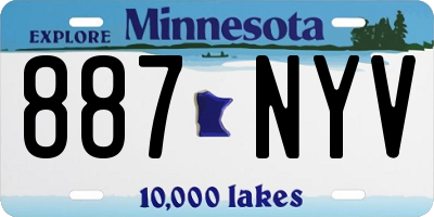MN license plate 887NYV