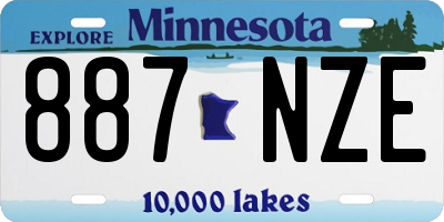 MN license plate 887NZE