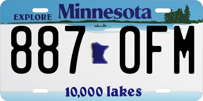 MN license plate 887OFM