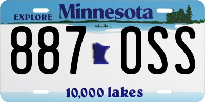 MN license plate 887OSS