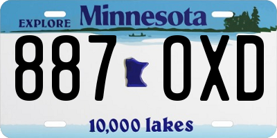 MN license plate 887OXD