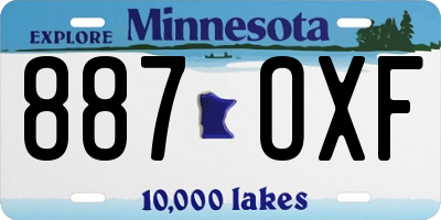 MN license plate 887OXF