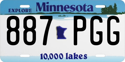 MN license plate 887PGG