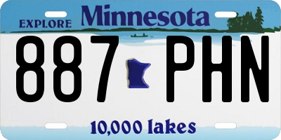 MN license plate 887PHN