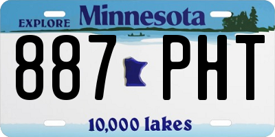 MN license plate 887PHT