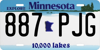 MN license plate 887PJG