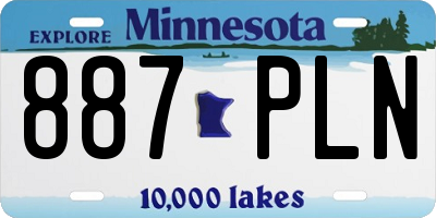 MN license plate 887PLN