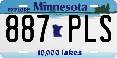 MN license plate 887PLS