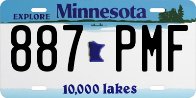 MN license plate 887PMF