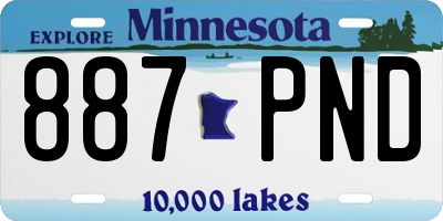 MN license plate 887PND