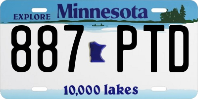 MN license plate 887PTD