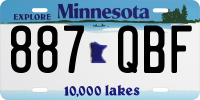 MN license plate 887QBF
