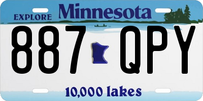 MN license plate 887QPY