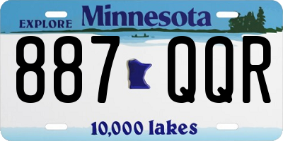 MN license plate 887QQR