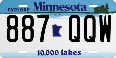 MN license plate 887QQW