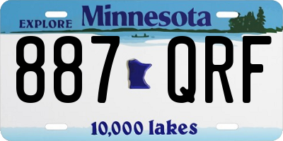 MN license plate 887QRF