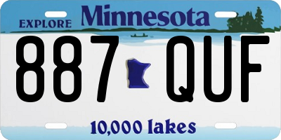 MN license plate 887QUF