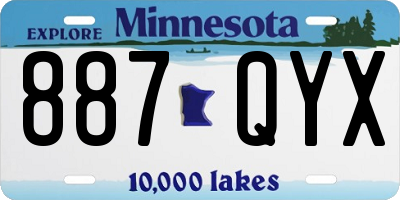 MN license plate 887QYX