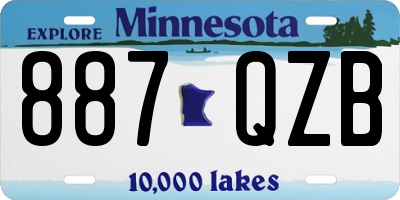 MN license plate 887QZB