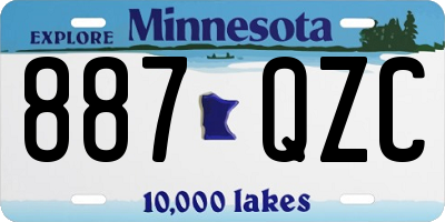 MN license plate 887QZC