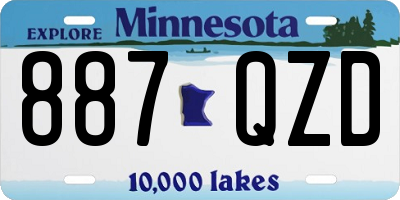 MN license plate 887QZD