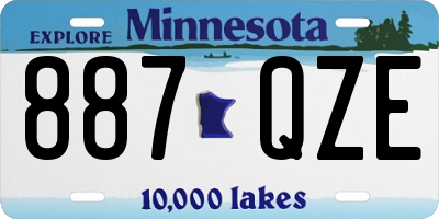 MN license plate 887QZE