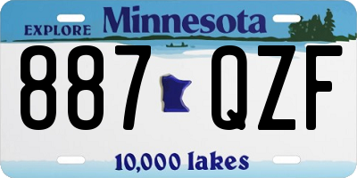 MN license plate 887QZF