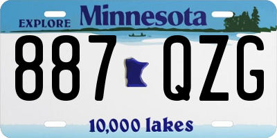 MN license plate 887QZG