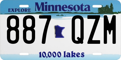 MN license plate 887QZM