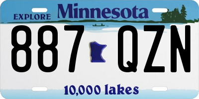 MN license plate 887QZN