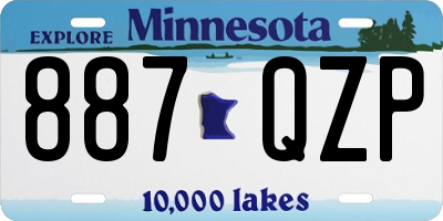 MN license plate 887QZP