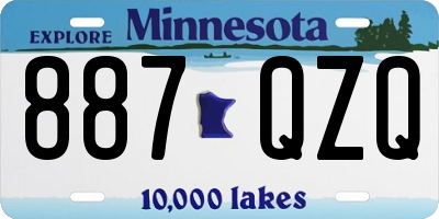 MN license plate 887QZQ